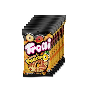 image:imageTrolli Peachie Os Rings Sour Gummy Candy 63 Ounce Bags Pack of 8Peachie Os