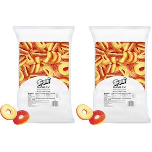 image:imageTrolli Peachie Os Sour Gummy Rings Candy Bulk Bag 5 lbPeach