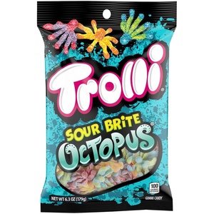 image:imageTrolli Sour Brite Octopus Sour Gummy Candy 425 ozRaspberry